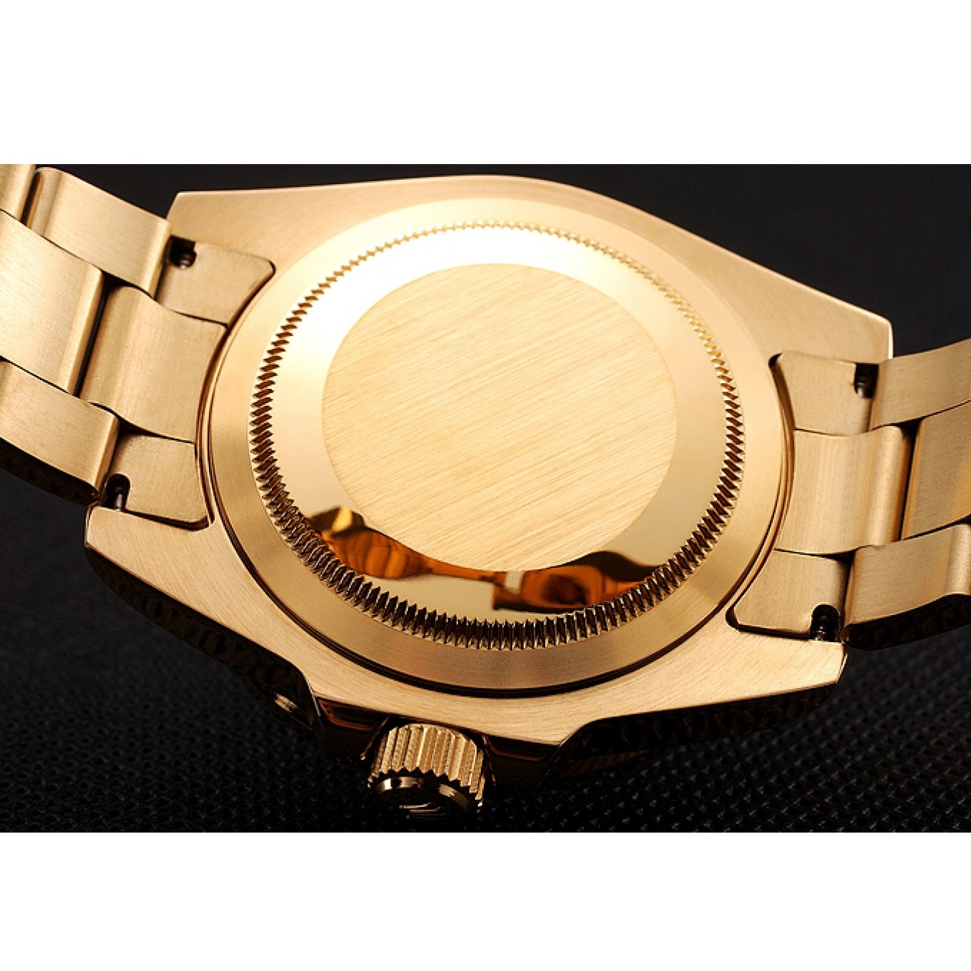 Aaa replica watch II Bracelet Gold GMT Black Master Dial Rolex And 1453749 Bezel Case Gold Swiss 0618